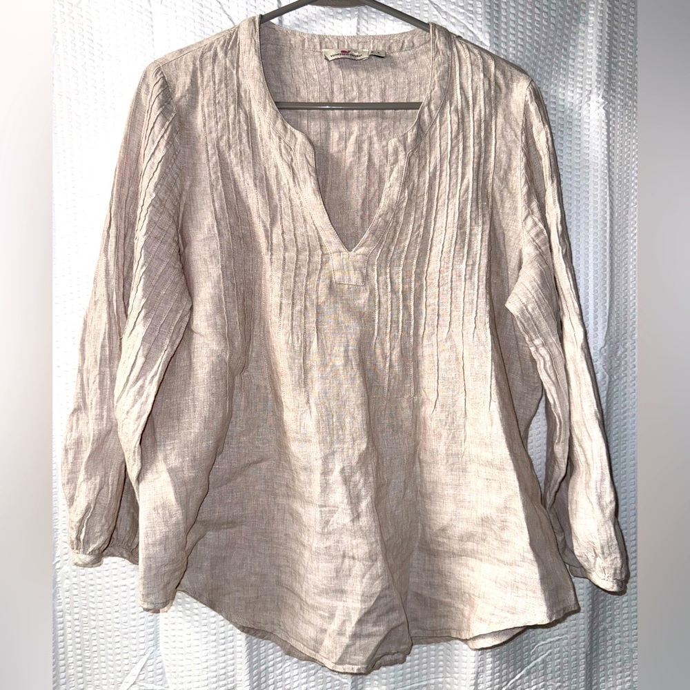 Vineyard Vines Women Top 100% Linen Size S